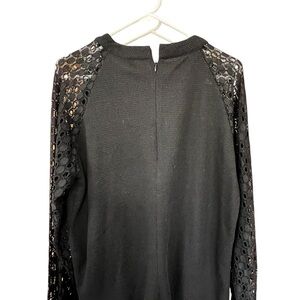 Miholl Black Lace Sleeve Top